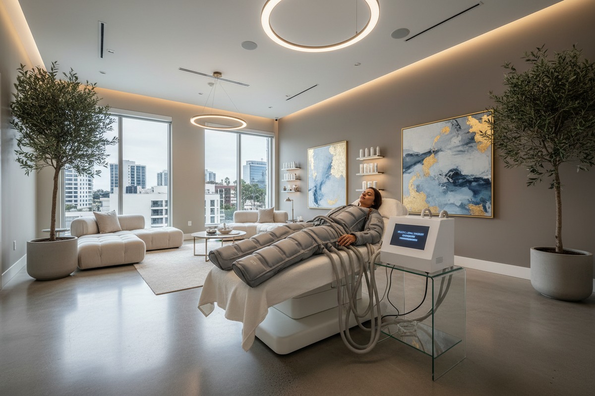 High-End-Pressotherapie-Leistung mit Echtzeitüberwachung und medizinischen Zertifizierungen für den professionellen Einsatz (ID#5)