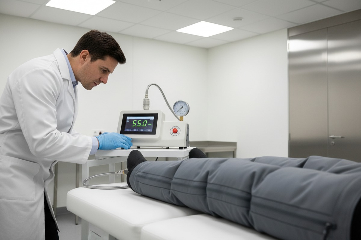 Konsistente Druckkalibrierung bei OEM-Pressotherapie-Geräten zum Schutz des Markenrufs und der Sicherheit (ID#5)