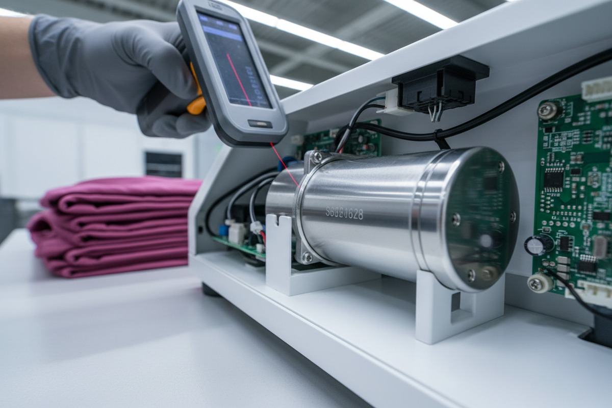 Vérification des composants de pompe à air de marque authentiques dans les machines de pressothérapie (ID#2)