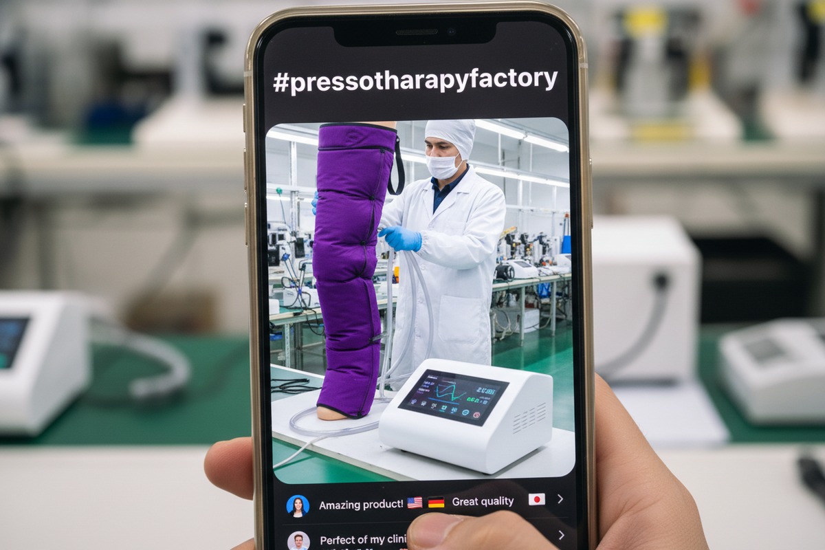 Video-Qualitätsdemonstrationen Auffinden authentischer Video-Demonstrationen von Pressotherapie-Maschinen auf YouTube und TikTok mithilfe von Hashtags (ID#3)